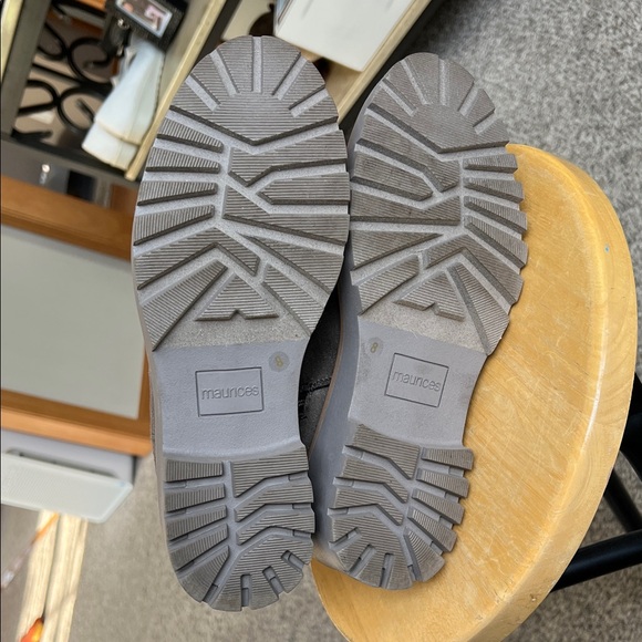 Women's Gray FAUX Suede Ankle Boots - Picture 4 of 4